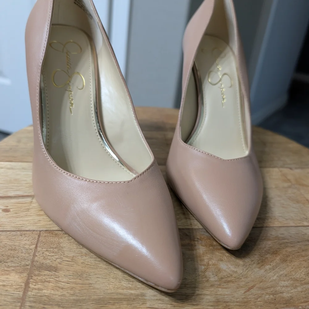 Jessica Simpson Blush Nude Pointed-Toe Stiletto Pumps - Picture 4 of 6